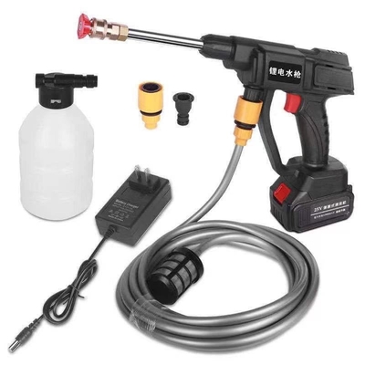 Wash Car Washing Machine Lithium Battery High Voltage Car Wash Gun Charging Powerful Portable Electric Car Washer Cordless Machine